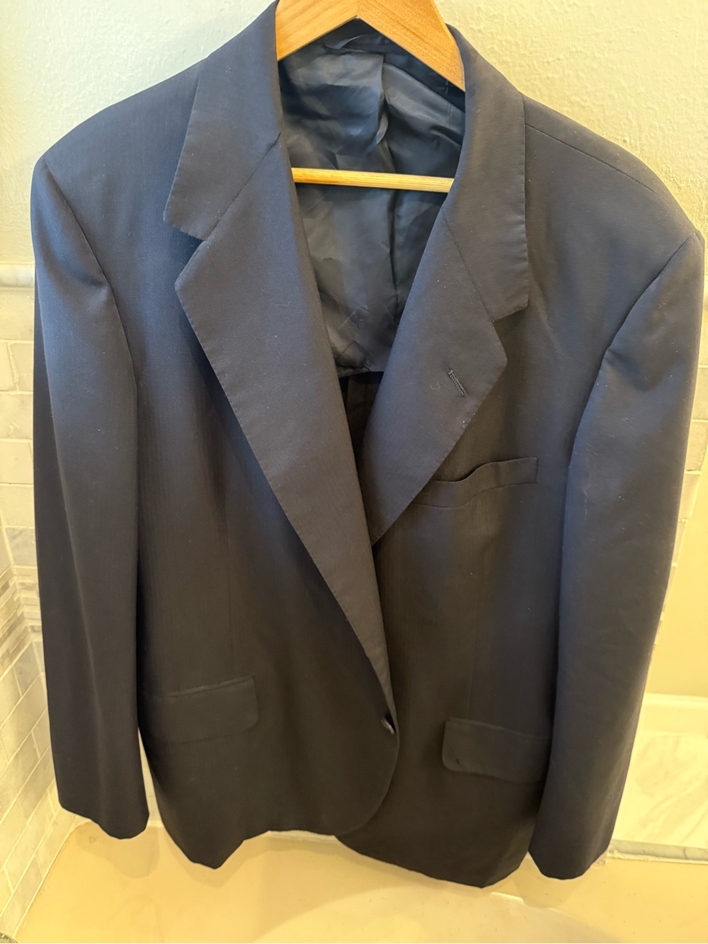 Oxford Clothes 46 Kings Court Men’s Blue Pinstripe Suit Jacket Blazer